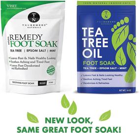 img 3 attached to 👣 Tea Tree Oil Foot Soak for Toenail System, Athlete's Foot & Stubborn Foot Odor - Feet Soak with Epsom Salt, Mint, Callus Softener & Soothing Properties - Foot Bath Salt to Relieve Sore Tired Feet - 14 Ounce