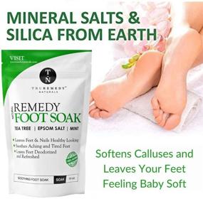 img 1 attached to 👣 Tea Tree Oil Foot Soak for Toenail System, Athlete's Foot & Stubborn Foot Odor - Feet Soak with Epsom Salt, Mint, Callus Softener & Soothing Properties - Foot Bath Salt to Relieve Sore Tired Feet - 14 Ounce