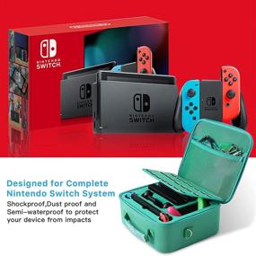 img 3 attached to 🎮 Ultimate Nintendo Switch Travel Case: Huge Carrying Storage for Full System Console, Dock, Pro Controller, Joy-Con Grip & 21 Game Cards Slots