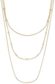 img 1 attached to Multilayer Choker Pendant Necklace Jewelry Gold