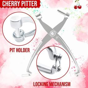 img 3 attached to 🍒 ProTensils Premium Cherry Pitter Stoner - Heavy Duty Tool for Effortless Pitting, Quality Finish (Silver)