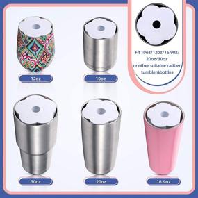 img 1 attached to 🥤 Cup Tumbler Turner Foams Set - 5 Piece Tumbler Foam for 3/4 Inch PVC Pipe | Fits 30 oz, 20 oz, 16.9 oz, 12 oz, 10 oz Tumbler & Water Bottles - 25 oz, 17 oz, 12 oz Cola Shaped | White