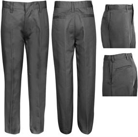 img 1 attached to 👖 High-Quality Adjustable Waist Boys' Clothing: Premium Front Pants