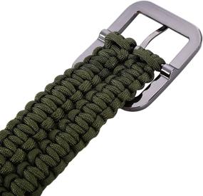 img 2 attached to 🔥 Tactical Woven Waist Belt: Ideal for Camping, Hunting, Hiking, and Outdoor Activities – Pulling Force: 550lbs