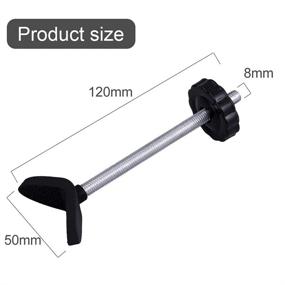 img 3 attached to 🔒 Sungrace 2 Pack Extra Long M8 Stair Banister Adaptors for Dreambaby Gates - Enhance Security & Safety (Black, 8mm)