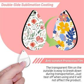 img 1 attached to 🔥 50-Piece Sublimation Blank Earrings: Create Stunning DIY Jewelry with TUCEYEA Teardrop Heat Transfer Earring Pendant Set