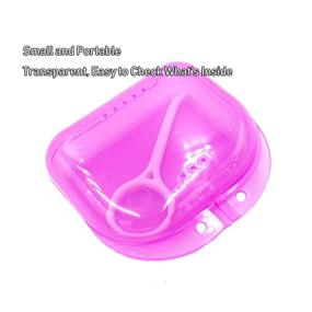 img 2 attached to 💜 Transparent Purple Orthodontic Retainer Case with Ventilation Holes