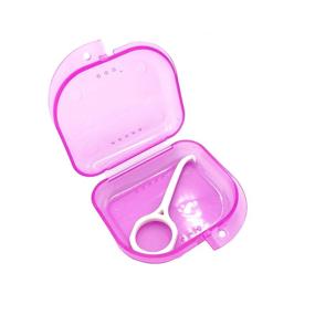 img 1 attached to 💜 Transparent Purple Orthodontic Retainer Case with Ventilation Holes