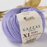 🧶 3 pack gazzal baby cotton xl - total 5.28 oz/344 yrds - each ball 1.76 oz (50g)/246 yrds (225m) - super soft, dk-worsted baby yarn - made with 50% turkish cotton - color: purple - #3420 logo