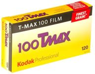 📷 kodak professional 100 tmax black and white negative film 120 (iso 100) 5 roll pack: superior quality for photography enthusiasts logo