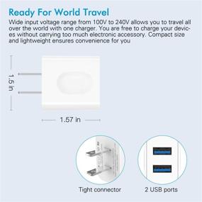 img 2 attached to 📱 Everdigi Wall Charger and 5FT iPhone Charger Cable Set - 2 Pack Dual Port USB Wall Charger for iPhone 11 Pro Max/11 Pro/11/Xs Max/Xs/XR/X/8/7/6/SE, iPad, and More