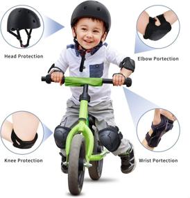 img 2 attached to Conido Toddler Helmet: CPSC Certified Kids Bike Helmet with Protective Gear Set for 3-10 Year Old Boys and Girls - Includes Knee Pads, Elbow Pads, and Wrist Guards