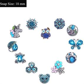 img 3 attached to 📿 Set of 12 Snap Jewelry Charms, 18mm Snaps for Snap Jewelry Necklace Bracelet with Bracelet Set