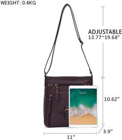 img 3 attached to 👜 Women's Purple Leather Crossbody Shoulder Handbag KL928 - Crossbody Bags & Wallets