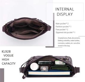 img 1 attached to 👜 Women's Purple Leather Crossbody Shoulder Handbag KL928 - Crossbody Bags & Wallets