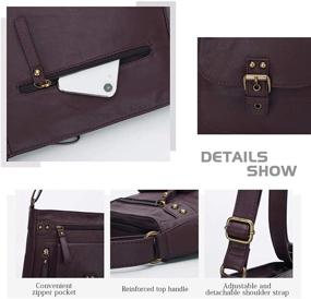 img 2 attached to 👜 Women's Purple Leather Crossbody Shoulder Handbag KL928 - Crossbody Bags & Wallets