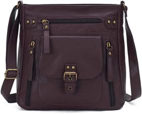 img 4 attached to 👜 Women's Purple Leather Crossbody Shoulder Handbag KL928 - Crossbody Bags & Wallets