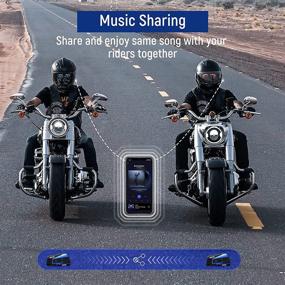 img 2 attached to 🎧 LEXIN 2pcs B4FM: High-Quality Bluetooth Headset with Music Sharing, Noise Cancellation & FM Radio - Perfect for Motorcycle Riders, ATV, Dirt Bike