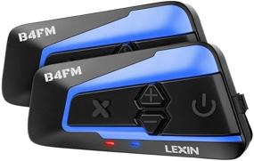 img 4 attached to 🎧 LEXIN 2pcs B4FM: High-Quality Bluetooth Headset with Music Sharing, Noise Cancellation & FM Radio - Perfect for Motorcycle Riders, ATV, Dirt Bike