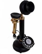 antique replica rotery dial home decor candlestick functional antique finish desk telephone (black &amp office electronics logo