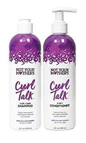 img 1 attached to 🌀 Curl Talk Shampoo & Conditioner Set, 12 Fl Oz Each - Nurturing Waves for Perfect Curls