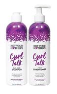 🌀 curl talk shampoo & conditioner set, 12 fl oz each - nurturing waves for perfect curls logo