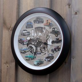 img 3 attached to 🚗 Rev up your décor with the Mark Feldstein History of Ford Trucks Model T - F150 Sound Wall Clock, 13 Inch