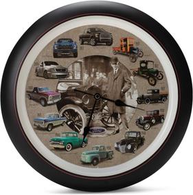 img 4 attached to 🚗 Rev up your décor with the Mark Feldstein History of Ford Trucks Model T - F150 Sound Wall Clock, 13 Inch