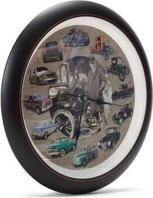 img 2 attached to 🚗 Rev up your décor with the Mark Feldstein History of Ford Trucks Model T - F150 Sound Wall Clock, 13 Inch