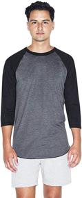 img 4 attached to 👕 Men's Heather Raglan T-Shirt by American Apparel - Clothing for Shirts