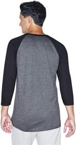 img 2 attached to 👕 Men's Heather Raglan T-Shirt by American Apparel - Clothing for Shirts