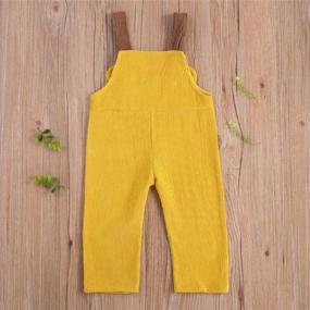 img 1 attached to Cute and Comfy Mebilee Corduroy Toddler Overalls with Pockets - For Baby Boys and Girls