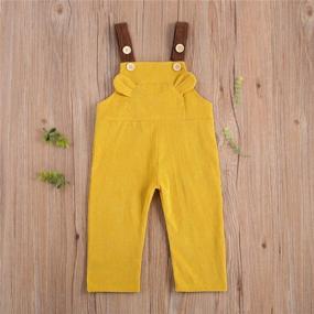img 3 attached to Cute and Comfy Mebilee Corduroy Toddler Overalls with Pockets - For Baby Boys and Girls