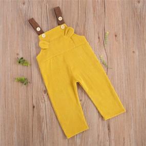 img 2 attached to Cute and Comfy Mebilee Corduroy Toddler Overalls with Pockets - For Baby Boys and Girls