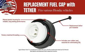 img 1 attached to 🔒 High-quality Fuel Filler Gas Cap with Seal and Tether - Ideal for Honda Accord, Civic, CRV, Fit, Odyssey, Pilot & More! Replaces 17670-T3W-A01