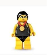 🏊 lego mini figure - swimming champion логотип