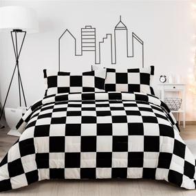 img 4 attached to Reversible Lightweight Microfiber Checkerboard Pillowcases