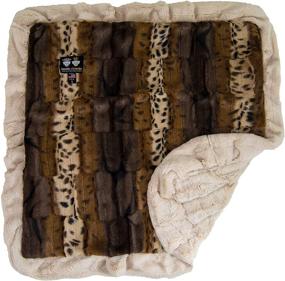 img 3 attached to Bessie and Barnie Wild Kingdom/Natural Beauty Luxury Plush Faux Fur Reversible Pet Blanket - Ultra Soft for Dogs, Cats, Puppies (Available in Multiple Sizes)