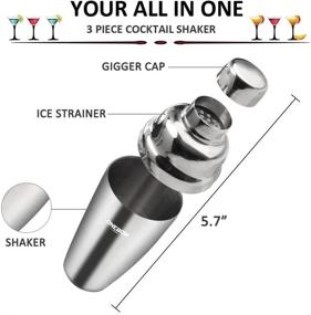 img 3 attached to 🍹 Upgrade your Cocktail Game with the ONEBOM 750ML Cocktail Shaker Set - Perfect for Drinks Bar and Home Use