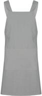 🏠 regular sized relu house soft washed cotton aprons for women with center pocket in literary grey shade logo