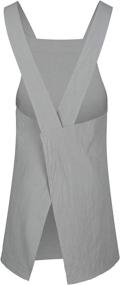 img 2 attached to 🏠 Regular Sized ReLU House Soft Washed Cotton Aprons for Women with Center Pocket in Literary Grey Shade