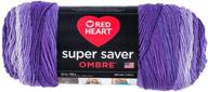 💜 red heart super saver ombre fabric: 10 oz, violet - vibrant and versatile option for crafting logo