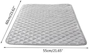 img 3 attached to 🔥 Утюжок-плед, магнитное одеяло: термостойкое покрывало для стиральной машины-сушилки, чехол для гладильной доски - серый (33 1/2" x 19")