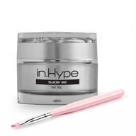 💅 in.hype clear led/uv builder gel with diy nail extension kit: enhanced nail sculpting, strengthening, and artistic uv gel brush logo
