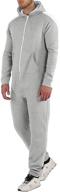 🔵 coofandy men's hooded jumpsuits onesie tracksuit full zip overalls: stylish and functional s-xxl logo