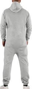 img 1 attached to 🔵 COOFANDY Men's Hooded Jumpsuits Onesie Tracksuit Full Zip Overalls: Stylish and Functional S-XXL