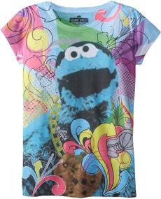 img 1 attached to 👕 Sesame Street Girls' Short Sleeve Tee