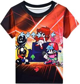 img 3 attached to Funkin Game Boys Shirts: Explore Exciting Game Character Tops for Kids 5-10Y