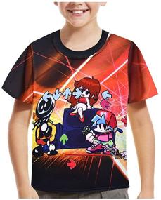 img 4 attached to Funkin Game Boys Shirts: Explore Exciting Game Character Tops for Kids 5-10Y