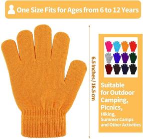 img 3 attached to TODDOR Winter Gloves Children Stretchy Boys' Accessories in Cold Weather